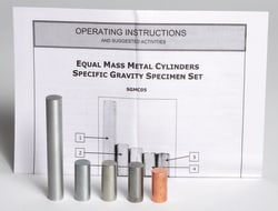 United Scientific™ Equal Mass Metal Cylinders, Set Of 5
